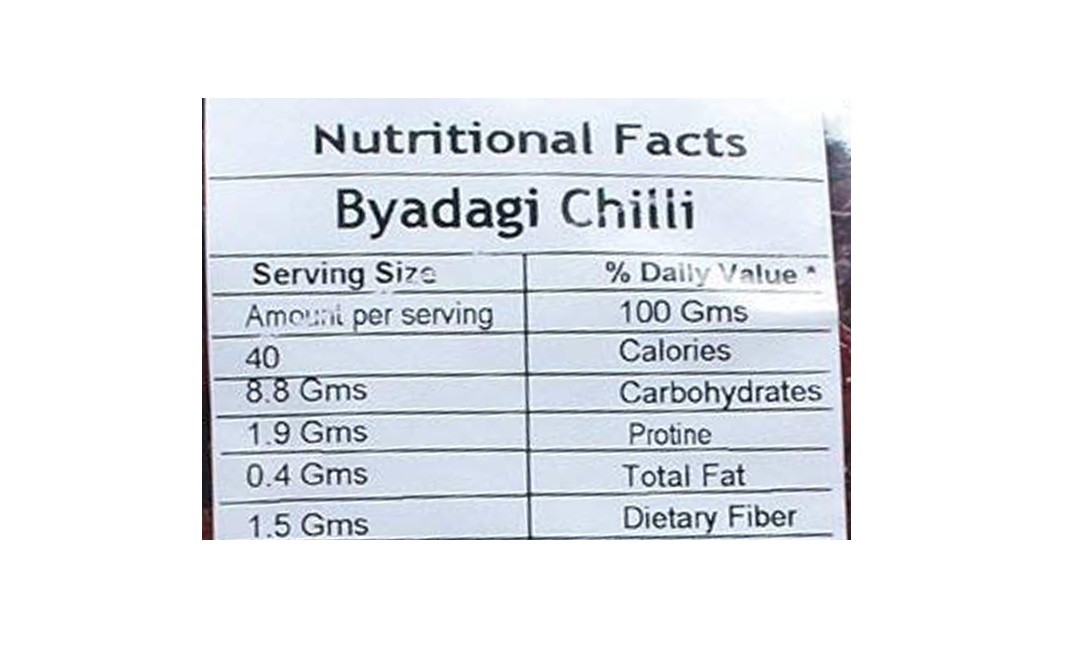 Leeve Dry fruits Byadagi Chilli    Pack  400 grams